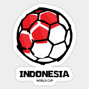 Indonesia Football Country Flag Sticker